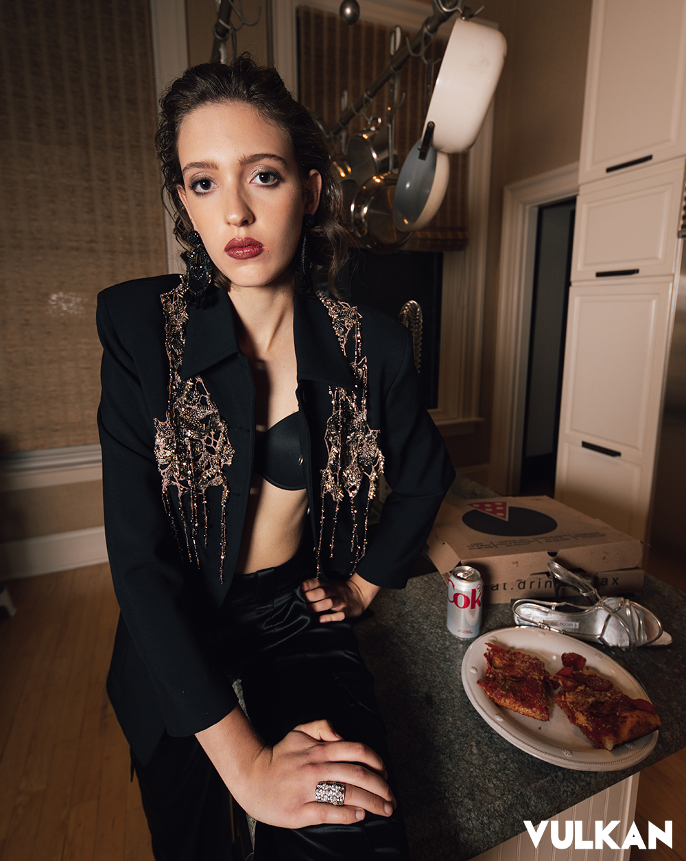 Blazer Dties Van Noten Tousers Phoebe Philo Courtesy of Max Clothing Earrings Elaine’s Vintage