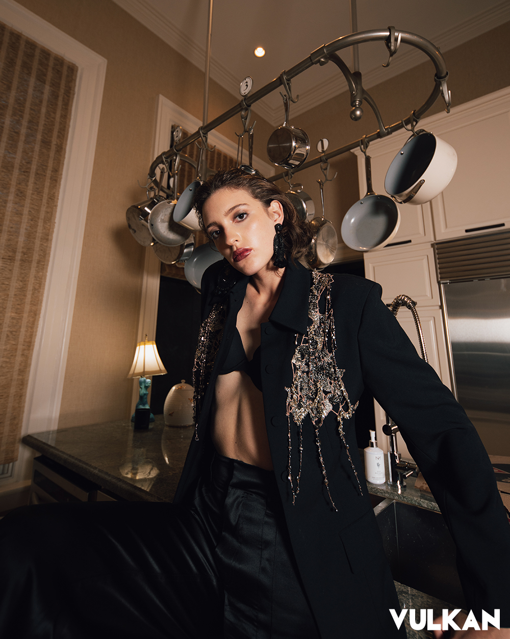 Blazer Dties Van Noten Tousers Phoebe Philo Courtesy of Max Clothing Earrings Elaine’s Vintage