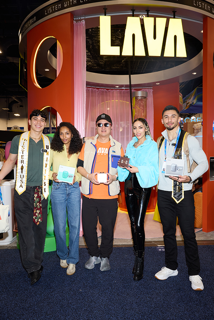 Michael Chadwick, Mary Senn, Mr. Wang (Owner of Lava Tech Brands), and Esther Anaya